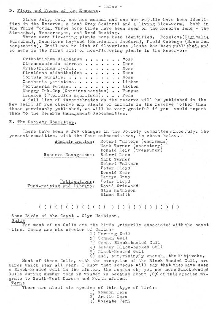 Natural History Gazette
No. 13 December 1974