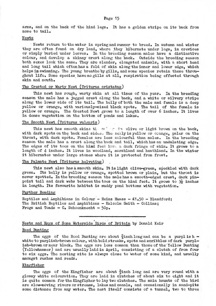 Natural History Gazette
No. 10 July 1974