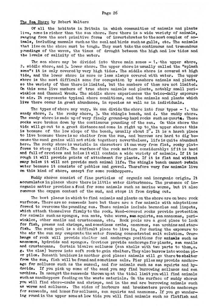 Natural History Gazette
No. 10 July 1974