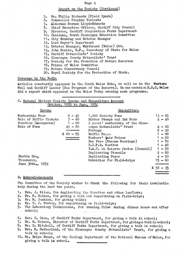 Natural History Gazette
No. 10 July 1974