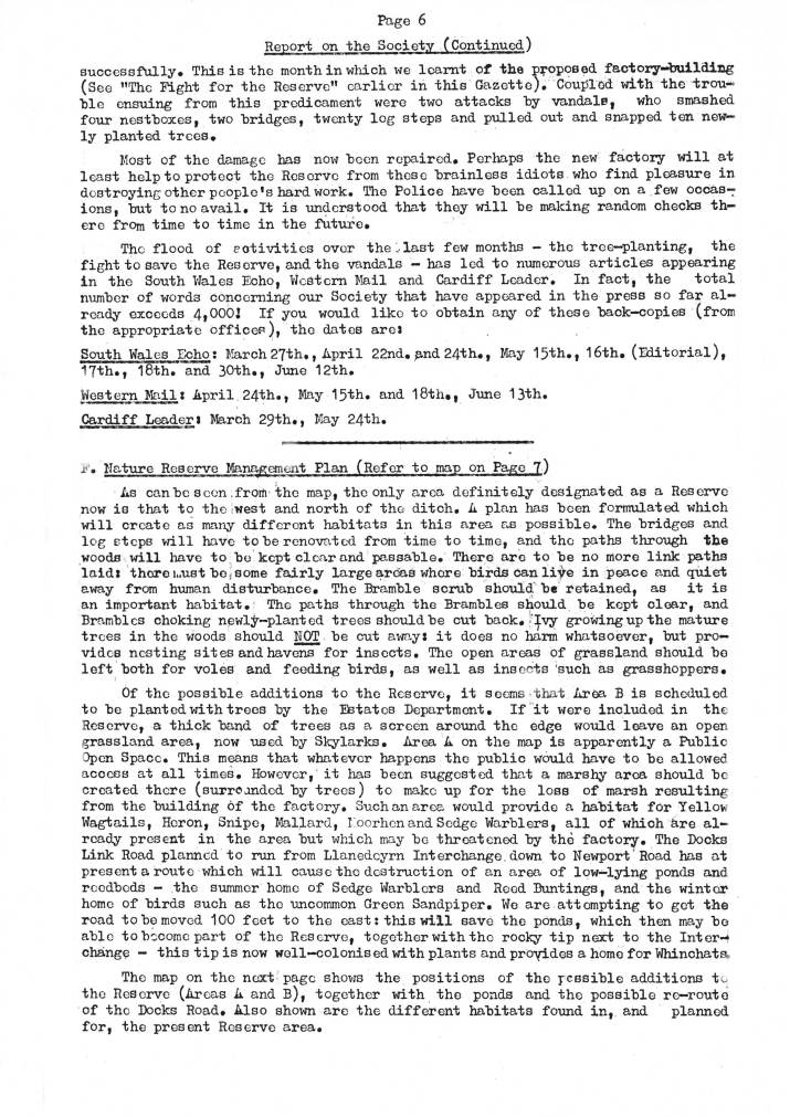 Natural History Gazette
No. 10 July 1974