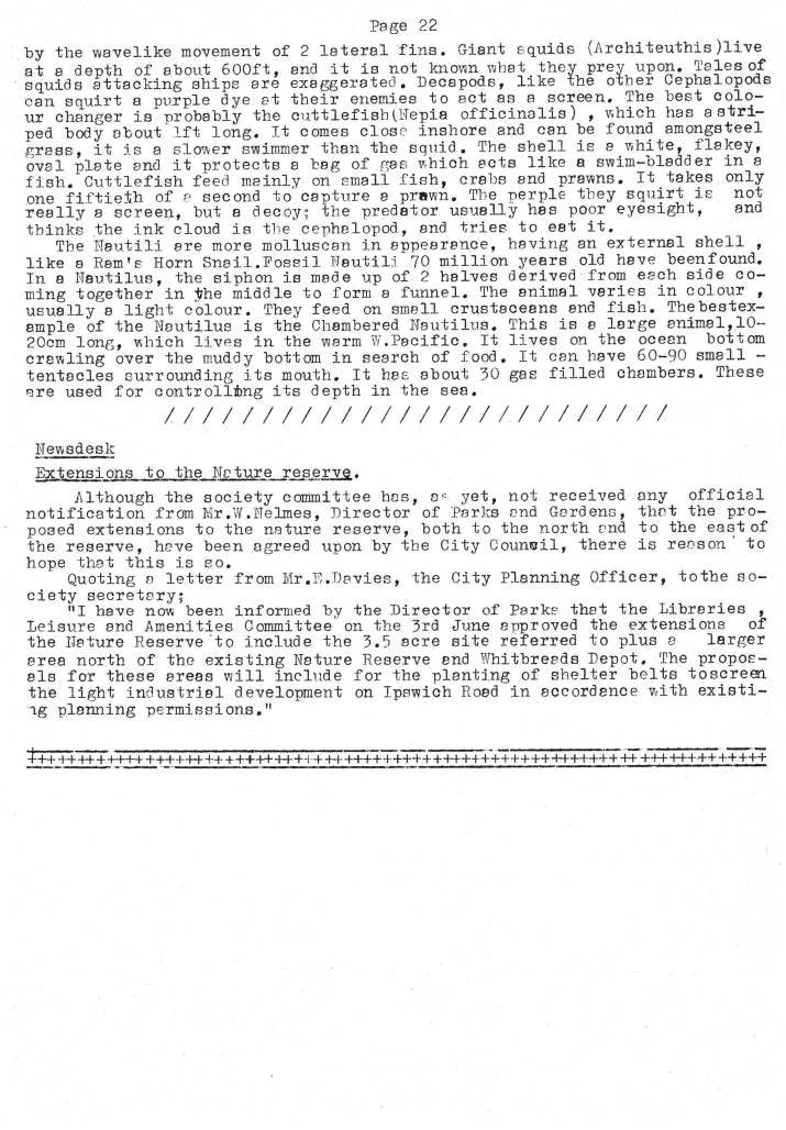 Natural History Gazette
No. 17 July 1975