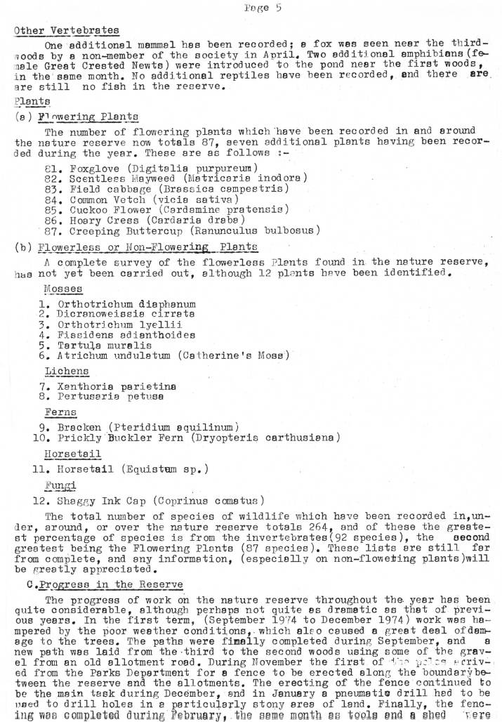 Natural History Gazette
No. 17 July 1975