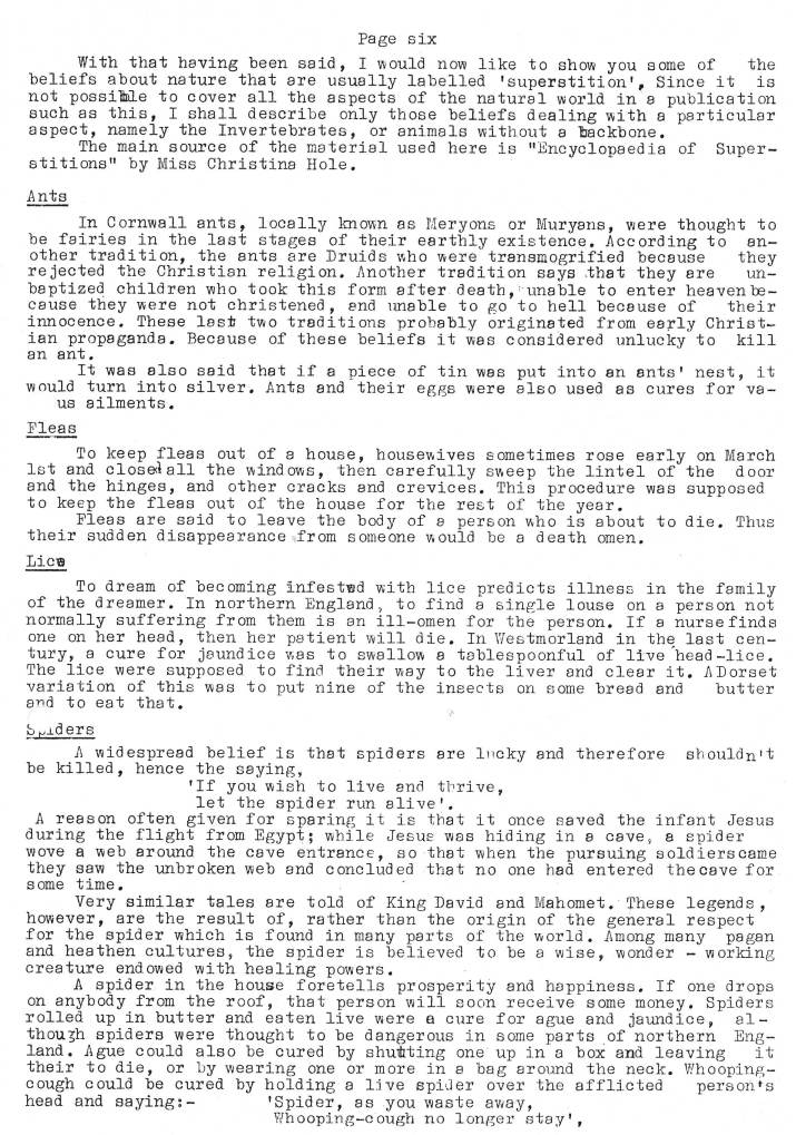 Natural History Gazette
No. 18 November 1975