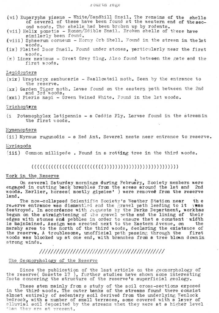 Natural History Gazette
No. 20 April 1976