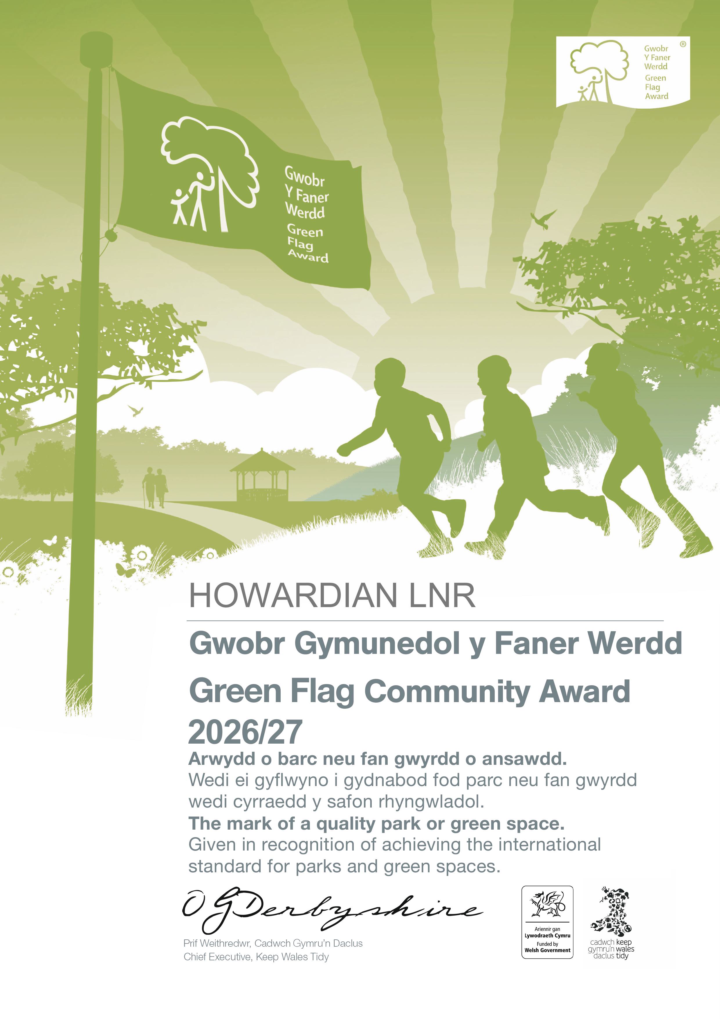 Howardian LNR Green Flag Award 2026-27