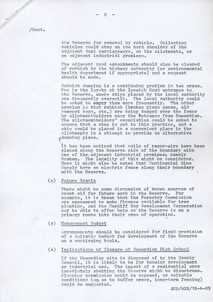 Management Plan 18/04/89 page 8