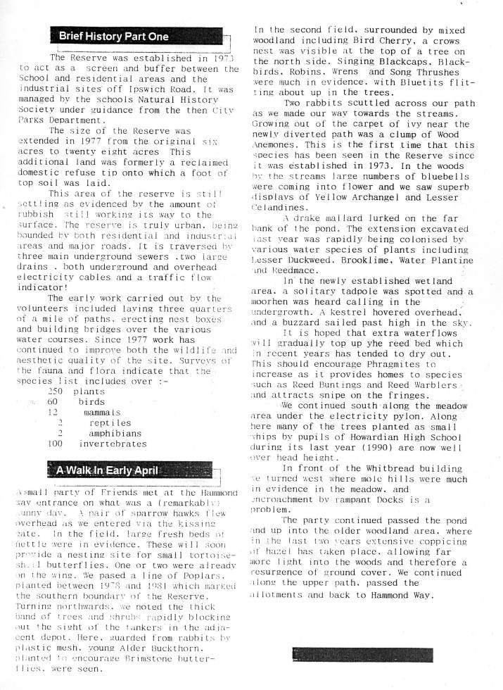 Newsletter May 1994 no. 1