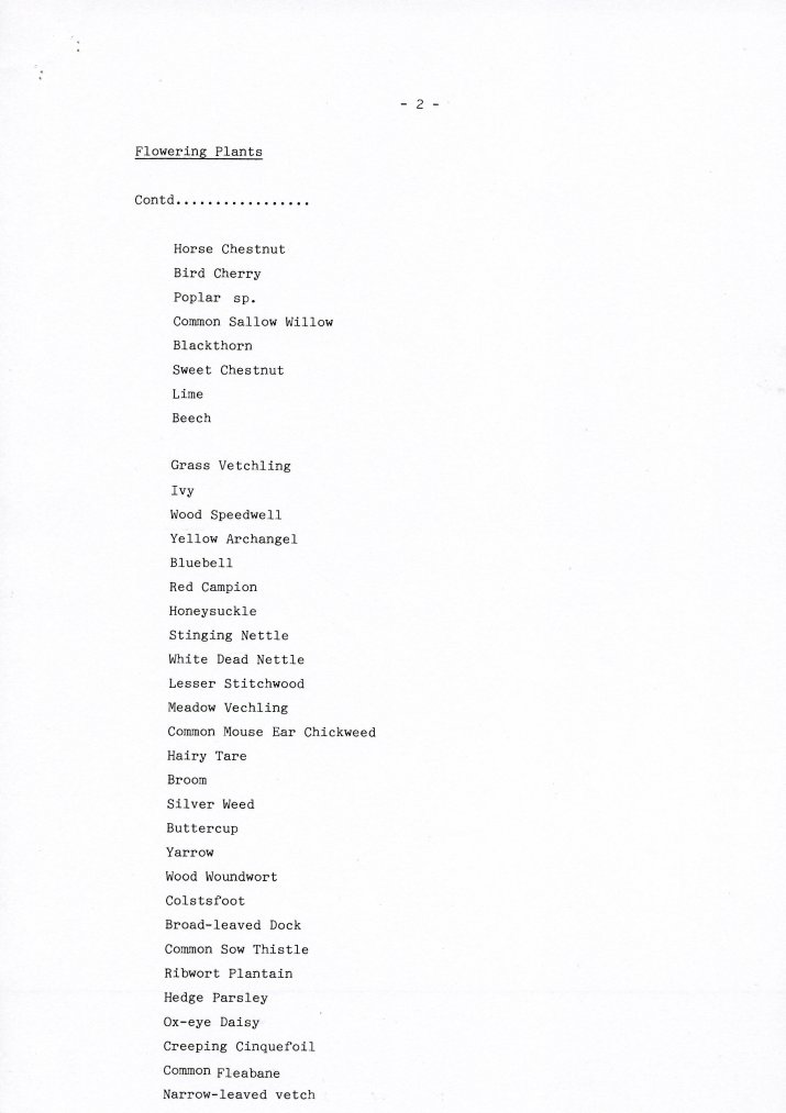 Species List 1973/1986 1992 page 2