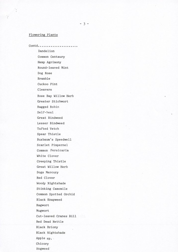 Species List 1973/1986 1992 page 3