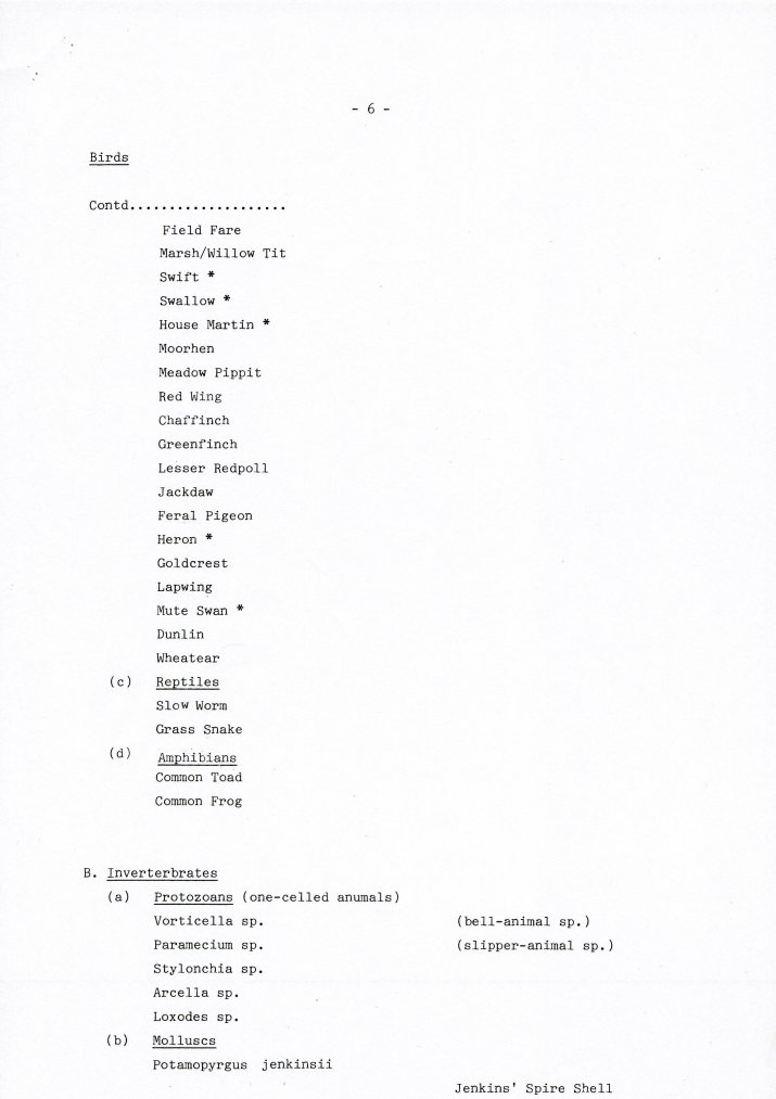 Species List 1973/1986 1992 page 6