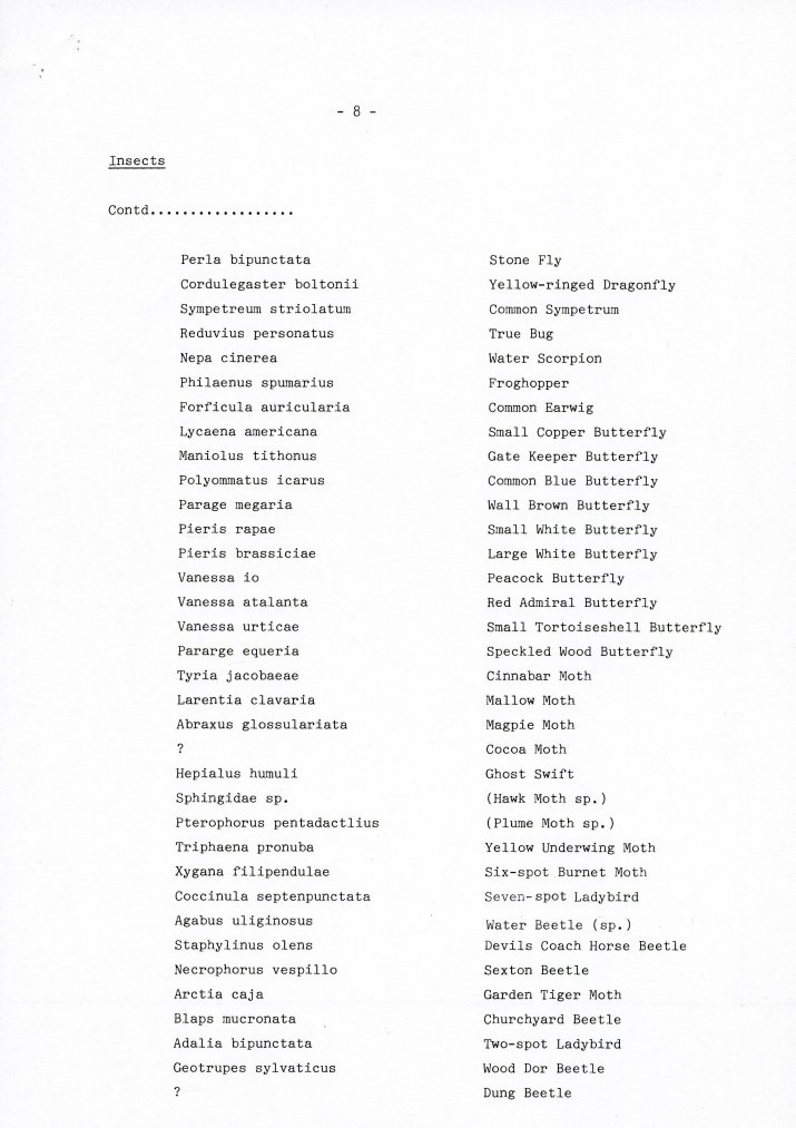 Species List 1973/1986 1992 page 8