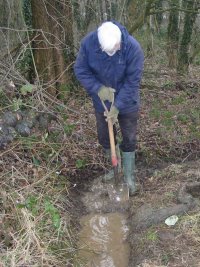Howardian Local Nature Reserve 
    Digging out the drainage ditch